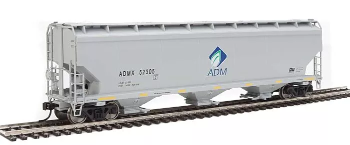 Walthers Mainline 910-7683 HO Scale 60' NSC 5150 3-Bay Covered Hopper - Ready to Run -- Archer-Daniels-Midland ADMX #52305