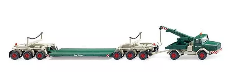 Wiking 049303 1/87 Scale Aug. Alborn - 1965-77 Faun Lowboy Trailer