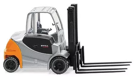 Wiking 66361 HO Scale Still RX 60 Forklift 4 Forks - Assembled -- Gray, Yellow