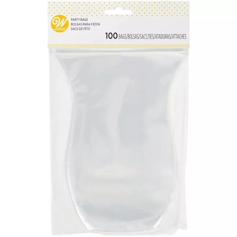 Wilton Clear Shaped Treat Bags with Ties 100ct*
