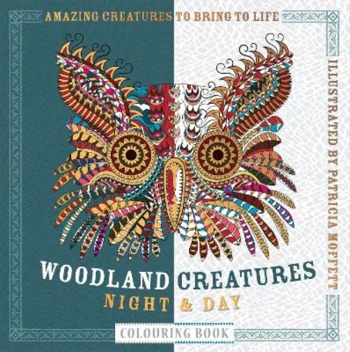 Woodland Creatures Night & Day Colouring Book