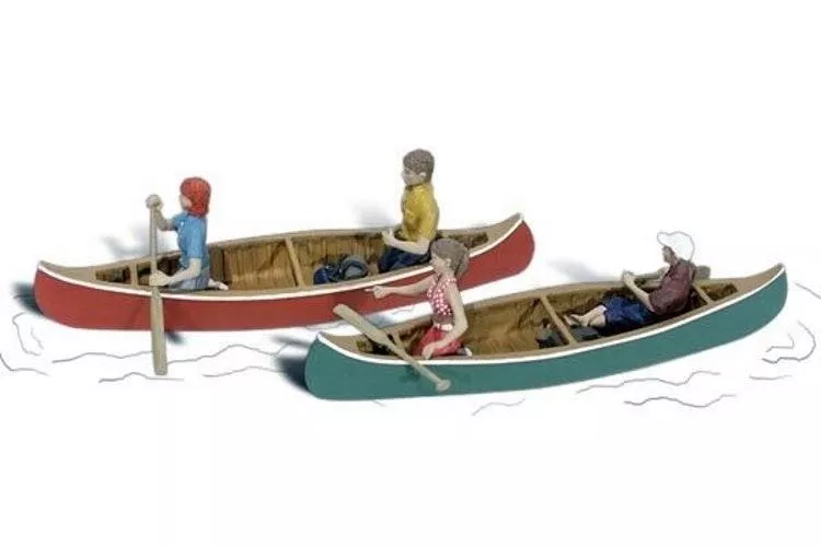 Woodland Scenics A2755 O Train Figures Canoers