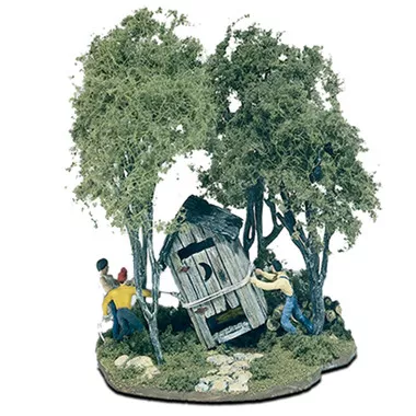 Woodland Scenics M108 Outhouse Mischief HO Scale Kit