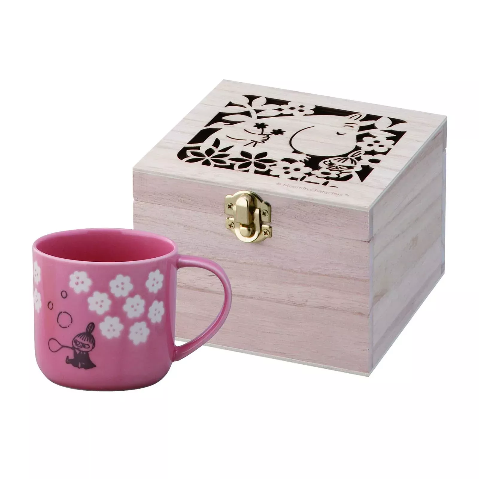 Yamaka Shoten Moomin Florit Mug (With Wooden Box) Little My Mm952-11H Pink 350Ml