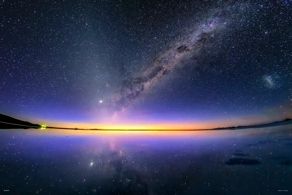YANOMAN - 10-1419 Jigsaw Puzzle Milky Way At Dawn Reflected In The Mirror Of The Sky - Uyuni Salt Flat - 1000 Pieces
