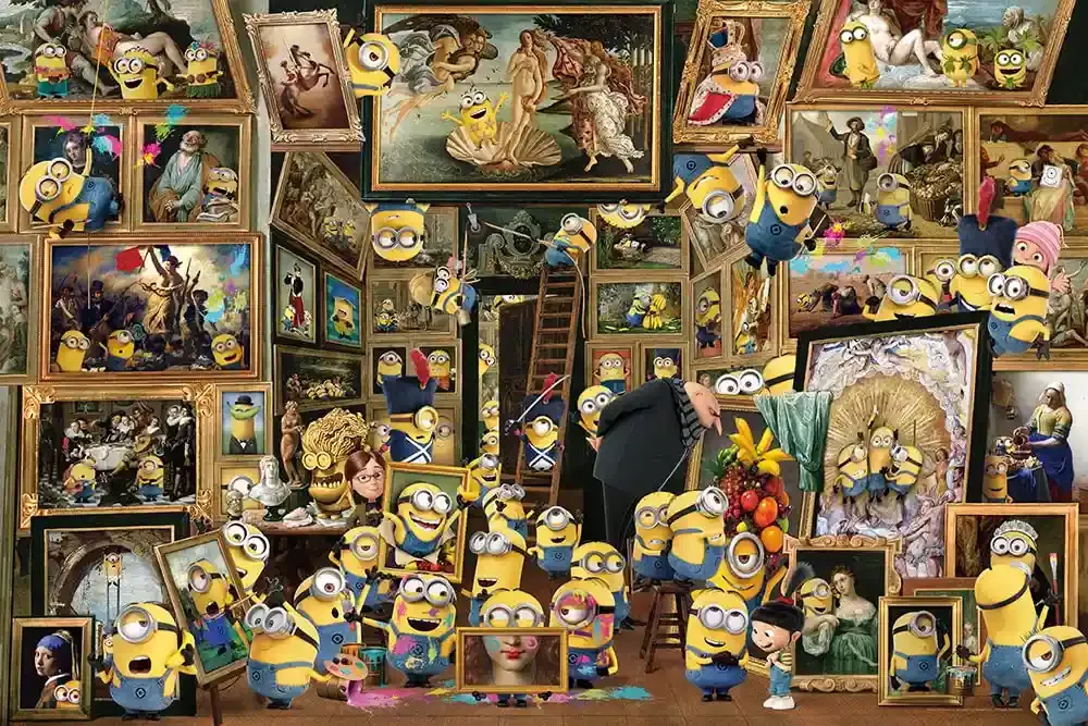 YANOMAN - 10-1423 Jigsaw Puzzle Minions Museum Of Minions Art - 1000 Pieces