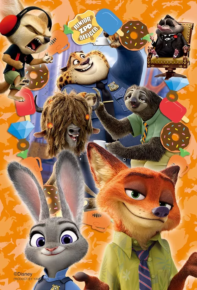 YANOMAN 97-266 Prism Art Jigsaw Petit Puzzle Disney Zootropolis 70 S-Pieces