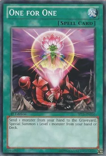 YuGiOh Star Pack 2013 Starfoil Rare One for One SP13-EN050