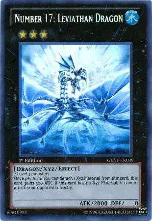 YuGiOh Trading Card Game Generation Force Ghost Rare Number 17: Leviathan Dragon GENF-EN039