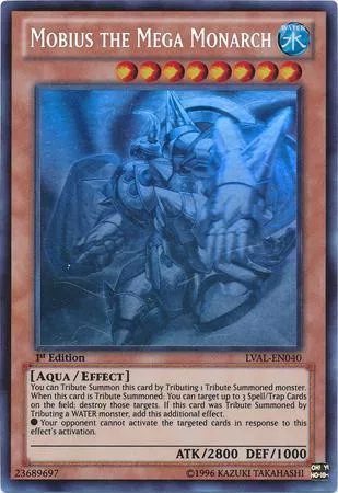 YuGiOh Trading Card Game Legacy of the Valiant Ghost Rare Mobius the Mega Monarch LVAL-EN040