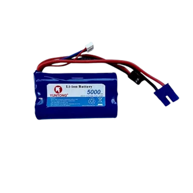 Yuntong #YT50002S-RX 2S 5000mAh 7.4V Li-Ion w/JR & EC3 Discharge Plugs